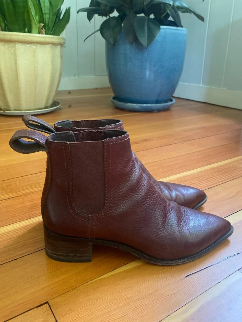 Loeffler Randall Nellie Chelsea Boots - Brown Leather - Size 8